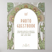 Foto Guestbook Sign  Art Nouveau door Mucha Poster (Voorkant)