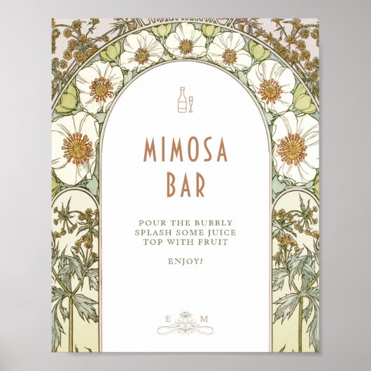 Foto Guestbook Sign  Art Nouveau door Mucha Poster (Voorkant)