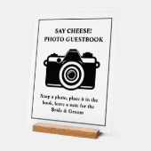 Foto Guestbook Wedding Acryl Teken Bord (Hoek)