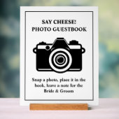 Foto Guestbook Wedding Acryl Teken Bord (Neutraal)