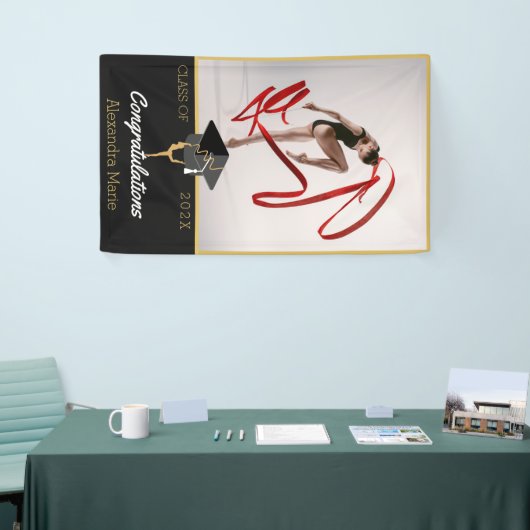 Foto Gymnast Athlete-felicitaties afstuderen Spandoek (Beurs)