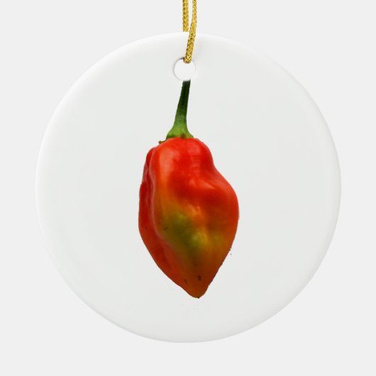Foto Habanero Single Pepper Keramisch Ornament (Voorkant)