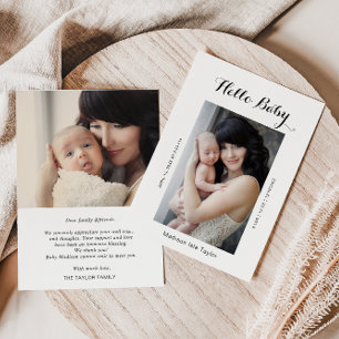 Foto Hallo Baby Birth Announcement Kaart