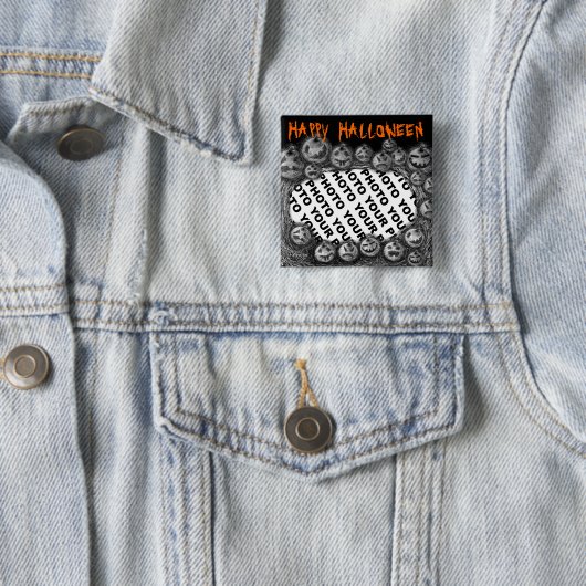 Foto Halloween Button Pumpkin 1 toevoegen (In situ)