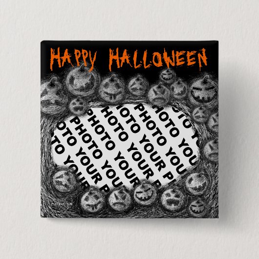 Foto Halloween Button Pumpkin 1 toevoegen (Voorkant)