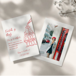 Foto Hand getrokken Champagne Tower Dertig Verjaar Kaart