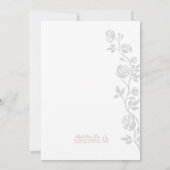Foto Hand getrokken Rozen Zwart Wit Romantisch Een Save The Date (Achterkant)
