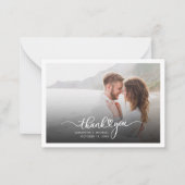 Foto Hand-Lettered Wedding Dank u kaart Notitiekaartje (Voorkant)