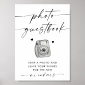 Foto-handboek | Moderne minimalistische bruiloft Poster (Voorkant)