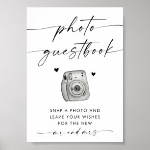 Foto-handboek   Moderne minimalistische bruiloft Poster