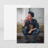 Foto Handgeschreven begrafenis Hartelijk dank Bedankkaart (Voorkant / Achterkant)