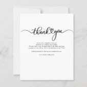 Foto Handgeschreven bruiloft bedankkaart (Achterkant)