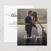 Foto Handgeschreven bruiloft bedankkaart (Voorkant / Achterkant)