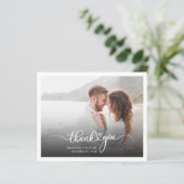 Foto Handgeschreven bruiloft bedankkaart (Staand voorkant)