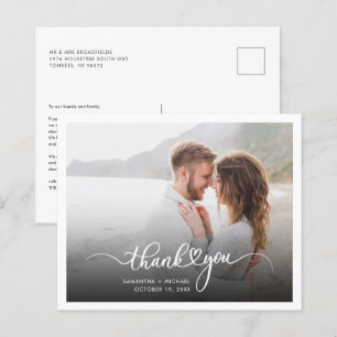 Foto Handgeschreven bruiloft bedankkaart