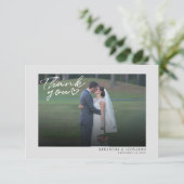 Foto Handgeschreven bruiloft bedankkaart (Staand voorkant)