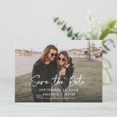 Foto - Handgeschreven Horizontale Save the Date V2 Kaart (Staand voorkant)