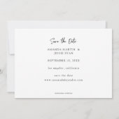 Foto - Handgeschreven Horizontale Save the Date V2 Kaart (Achterkant)