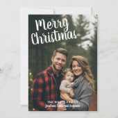 Foto Handgeschreven Merry Kerstrode Pset Feestdagenkaart (Voorkant)