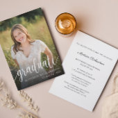 Foto Handgeschreven Script Graduation Party Kaart