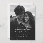 Foto handgeschreven script save the date (Voorkant)