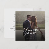 Foto Handgeschreven Script Wedding Bedankt Notitiekaartje (Voorkant / Achterkant)