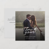 Foto handgeschreven trouwkaart bedankkaart (Voorkant / Achterkant)