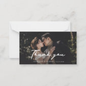 Foto Handlettered Script Trouw Dank Je Notitiekaartje (Voorkant)