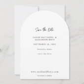 Foto - Handschrift 2 Verticaal Save the Date Arc Kaart (Achterkant)