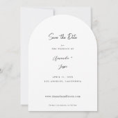 Foto - Handschrift Verticaal Save the Date 4 Arc Kaart (Achterkant)