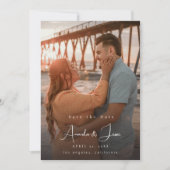 Foto - Handschrift Verticaal Save the Date 4 Kaart (Voorkant)