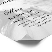 Foto handtekeningdranken Elegante script huwelijks Poster (Hoek)