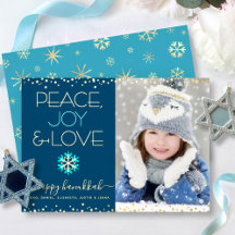Foto Hanukka Vrede Vreugde Liefde Sneeuwvlok Echt 