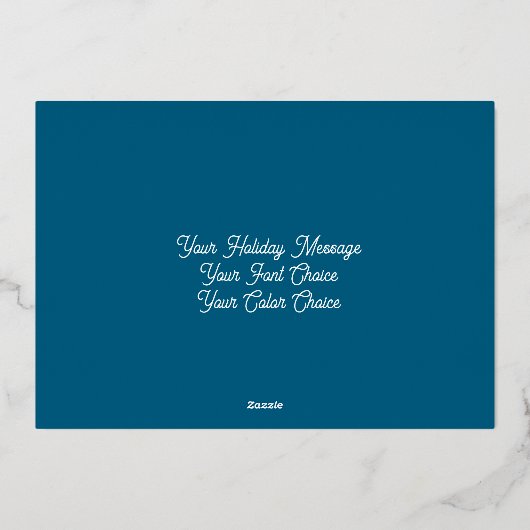 Foto Hanukkah Blau Witte Gouden Menora Glitters Folie Feestdagenkaart (Achterkant)