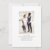 Foto Happily Ever After Huwelijksreceptie Feest Kaart (Achterkant)