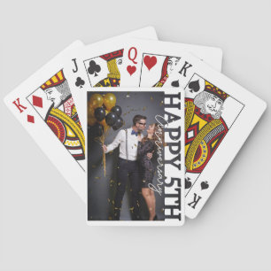 Foto Happy 5th Anniversary Speelkaart Persona Pokerkaarten