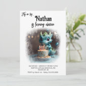 *~* FOTO happy AP88  Baby Dragon Verjaardagsfeestj Kaart (Staand voorkant)