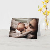 Foto Happy Birthday Daddy - Wenskaart Kaart (Gele Bloem)