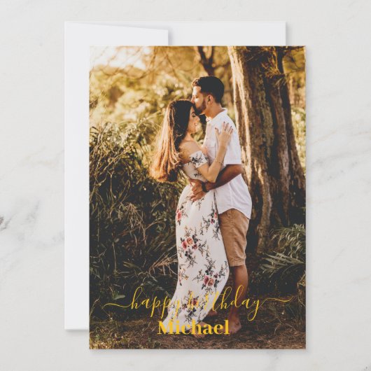 Foto Happy Birthday Kaart (Voorkant)