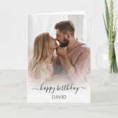 Foto Happy Birthday Wenskaart Bedankkaart (Voorkant)