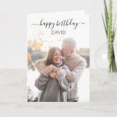 Foto Happy Birthday Wenskaart Bedankkaart (Voorkant)