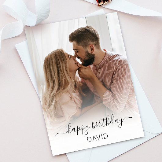 Foto Happy Birthday Wenskaart Bedankkaart