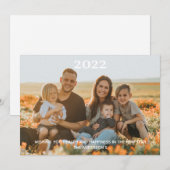 Foto Happy New Year Specialized White Typografie Feestdagenkaart (Voorkant / Achterkant)