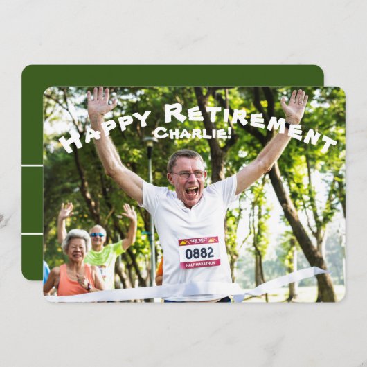 Foto Happy Retirement Celebration Kaart (Voorkant / Achterkant)