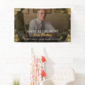 Foto Happy Retirement Party Gold Confetti Spandoek (Insitu)