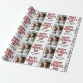 Foto Happy Vaderdag Cadeaupapier (Uitgerold)