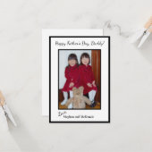 Foto Happy Vaderdag Persoonlijk Kaart (Voorkant / Achterkant in situ)