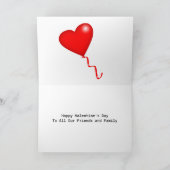 Foto Happy Valentine's Day Red Heart Rustic Wood Feestdagen Kaart (Binnen)