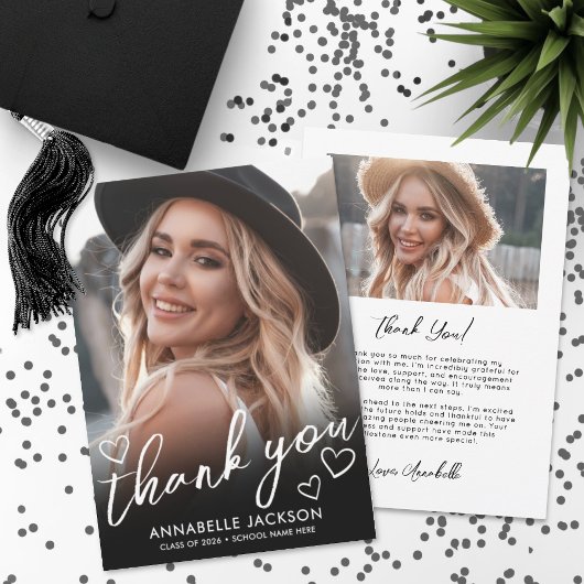 Foto Hart Afstuderen Bedankkaart