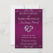 Foto & Hart Bewaar de Datum op Plum Save The Date (Achterkant)